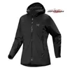 Wasserdichte Designerjacke Outdoor Sportswear Kadin Hoody Hooded Jacke für minimalistische winddichte und atmungsaktive Weichschalenjacke schwarz xs 1id0