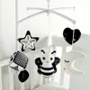 Animal music box black and white bell toy baby Flat noodles box baby toy 0-12 months old baby clock toy mobile baby toy 240506