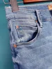 Hög midja kvinnor raka jeans avslappnad vild smal fashion lady skinny denim elastiska byxor byxor 240509