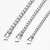 Real D Couleur 3 mm 4 mm 5 mm 6,5 mm Bracelet de tennis Moisanite complet pour femmes Sterling Sier Pt950 Fine bijoux en gros