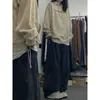 Frauenhose Capris Damen weiß weit bein losen retro lässiger baggy lader kleidung jogging hohe taille neue y2k Strtwear Koreanische Kleidung 2023 Y240509