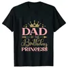 T-shirts pour hommes T-shirt princesse T-shirt maman Frère frère Sœur Famille Rassemblement Ts Girls Birthday Party Tshirt Aesthetic Vêtements Black Top T240506