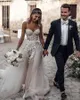 Applique floreali 3D in stile country taglie forti per abiti da sposa di campagna a-line di abiti da sposa bohémien per spose Robe de BC2024