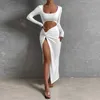 Mutterschaftskleider Mutterschaftskleider für Fotoshooting sexy geschnittene vorne offenes Rückenless Maxi Kleid Hochzeit Party Fotografie Schwangere Frauen Kleidung T240509