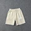 Schuimprint shorts mannen vrouwen hoogwaardige zomerstijl zwart grijze abrikoos kleurtrekking shorts