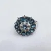 Ringos de cluster jóias de anel vintage para senhora com topázio azul de céu natural 3 mm 4mm Girl Gift Birthday namoro