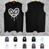 new designer brand mens tank tops trendy fashion sleeveless t shirts summer cotton breathable clothes sports vest ZJBAM115 Paint-splashed heart print vest