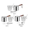 Pans Deep Frying Pot With Lids Easy To Clean Strainer Basket Japanese Tempura