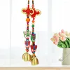 Decorative Figurines Featured Ethnic Style Hand-woven Chinese Knot Colorful Butterfly Wind Chimes Car Garden Balcony Pendant Home Decoration
