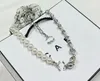 16stijl boetiek diamant hanger Parel kettingontwerper Designer Hoogwaardige ketting Fashion Women's Wedding Anniversary Sieraden Gift No Box