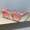 Óculos de sol Designer Vintage Wave Flor Rosa Mulheres para homens óculos de sol Trendy Punk Sexy Eyeglasses fofas