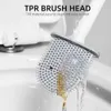 Szczotkować mini elastyczne szczotki toaletowe miski czyszcząca głowa z silikonowym włosiem na ścianie uchwyt do czyszczenia łazienki es