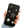 Case di telefonia cellulare stelle in bianco e nero con custodia per telefono per iPhone per iPhone 11 12 13 14 Pro Max XS XS Max Mobile Telefono J240509