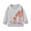 Sets Sprungmesser 2-7T Animal Printed Childrens Herbstpullover Federkleidung langärmeliger Baby Top Q240508