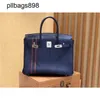 Cowhide Handbag Brkns Genuine Leather 30cm Captain Midnight Blue Cowhide8W69EGPY