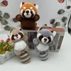 Ny tvättbjörn plysch hänge mjuk nyckelring Christmase födelsedagspresent plysch leksak pojkar och flickor väska tillbehör