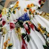 Marka Bebek Etek Yaz Prenses Elbise Beden 90-160 Cm Çocuk Tasarımcı Kıyafetleri Çok Çiçek Desen Baskıları Kız Partisi Dress 24 Nisan