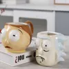 Cartoon Creme Ceramic Coffee Cup tridimensional