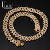 Uwin S-Link Miami 12mm Cuban Link Rhinestones kettingketting Volledige punk choker bling charmes hiphop sieraden Q1129 2513