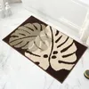 Carpets Ins Light Luxury Leaf Plant Jacquard Bathroom Non-slip Foot Mat Bedroom Carpet Absorbent Floor Entry Door