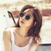 Zonnebrillen Ronde frame Street schieten zonnebrillen Koreaanse versie trendy retro kleine gezichtsontwerper 2024 voor vrouwen