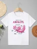 Magliette kawaii harajuku cartone animato t-shirt axolotl per bambini ragazze ragazzi modalità abbigliamento casual abbigliamento da esterno giochi per bambini completamente abbinati t-shirtl240509