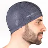 Taddlee Brand Mens Swimming Cap Pu Fabric Silicone Lycra Cap Cap Cap Pool Pool Sportproof Sports Author Compans Absorts Warge-Six 240425