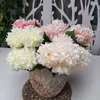 Fleurs décoratives 1p Hortensia Fleur Artifciail Silk Home Garden Decoration Plant Pésion de mariage Party Floral Arrangement Matériau