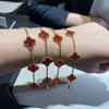 Luxury designer vanclef Bracelet Jewelry Women's bracelet Charm Luxury 4 Silver Gift Gold bracelet ring necklace earrings four-piece set can be wholesale