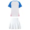 Комплекты одежды Детские девочки для женской теннисной юбки набор спортивных танцевальных костюмов с короткими рукавами для печати