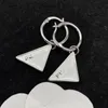 Driehoek oorbellen van topkwaliteit letter oorbel met postzegel mode sieraden accessoires voor cadeau feest 4 kleuren Jowery Love Hoop Gifts Woman Girl Groothandel