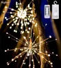 Kerst LED hangende starburst -snaarverlichting 100200 LEDS Vuurwerk Fairy Garland Kerstlampen Outdoor voor feest huisdecor 206429603
