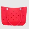 Summer Bogg Bag XL Accessory Eco Jelly Candy Beach Bag Lightweight Holes Waterproof Organisera silikonväska Designer Handväskor Stock Fashionabla HO04 EC4