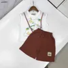 Beliebte Baby Tracksuits Jungen Sommer Set Kids Designer Kleidung Größe 90-150 cm Kamera Zoo Muster Druckhülsen und Shorts 24may 24may