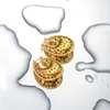 Boucles d'oreilles cerceaux allme français creux de la lune étoile large pour les femmes Titanium Steel Gold Pvd plaqué de bijoux en gros