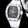 011-fm in acciaio inossidabile da uomo automatico orologio scheletro numeri arabi numeri arabo sapphire cristallo oversize data orologio orologio da polso di lusso 5 colori