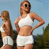 Women's Swimwear Sexy White Women Swimsuit Two Pieces Push Up Bathing Suit Tankinis With Shorts High Waist Swim Suits Trunk Pool