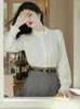 Рабочие платья модный костюм женщина Y2K Tops Tops Crase Casual White Room Slim A-Line длинная юбка корейская 3 куска набор весна осень