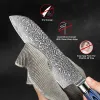 Xituo Santoku Knife 7インチダマスカス包丁Ultra Sharp Blade Best Santoku Knife for Pro Chef Restaurant-Blue G10ハンドル