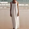 Impressão listrada de moda simples bohemian dres dres de primavera colarinho de colarinho de esteira de festas de festa de verão praia maxi 240426