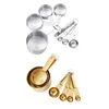Measuring Tools 8 Pieces Cups And Spoons Set Measure Coffee Kitchen Tablespoon For Cooking Baking Bar Dry Liquid Food