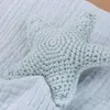 Serviettes robes coton de dentition Bib Burp tissu de douche en bas âge cadeau en tricot étoile serviette réconfortante