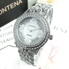 Armbanduhr Contena 6449 Womens Watches Damen Edelstahl Sterling Silber Diamant Uhr Water resistent Quarzgelenk für Frauen 285i