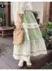 Saias de renda de verão linho de linho de algodão feminino flor midi casual feminino couro elegante babado com cintura alta feminina feminl2405