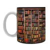 Mugs 3D Bookhelf Mug A Library Shelf Cup Ceramic Coffee Multi-Purpose Book Club 350 ml Creative Space Design Bookish