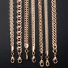 Kedjor vintage halsband för kvinnliga män 585 rosguld färg venitisk trottoarkant snigel rävstäng länk kedjor halsband mode smycken 5060 cm cnn1 d240509