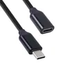 1 pc's 60W 3a 0,5/1/1,5 M USB C Type-C-verlengsnoer Type-C mannelijk tot vrouwelijke extensiekabel extensor lader draad connector