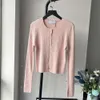 2024 Frühling Neues Frauen Lyocell gemischt Stickerei Slim Fit Short Strick Cardigan 87677