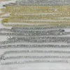 Factory Wholesale Iced Out 925 VVS Bracelet de chaîne de tennis de diamant Moisanite Collier 3 mm 4 mm 5 mm 6 mm 8 mm personnalisé 10k 14k Gold 2523