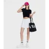 Ll-201 Mesh Side Pleat Skirts Yoga Short Women's Tennis Leisure Sports Fitness High Waist Pleated Skirt Pants